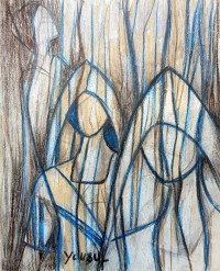 Muhammad Yousuf, 11 x 13 Inch, Mixed Media On Paper, Figurative Painting, AC-MYSF-046